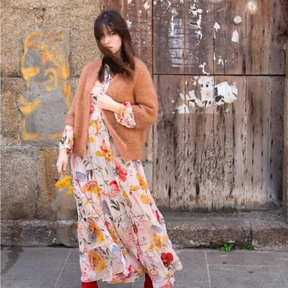 Blogger’s Favourite Zara Floral Print Maxi Shirt Dress size S - Picture 7 of 16